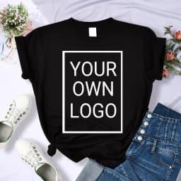 Custom DIY LOGO Women T-Shirt Summer Y2K Streetwear Comfortable Female Short Sleeves Crewneck Customized Pattern Tee Tops