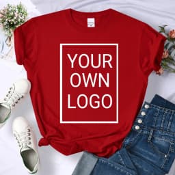 Custom DIY LOGO Women T-Shirt Summer Y2K Streetwear Comfortable Female Short Sleeves Crewneck Customized Pattern Tee Tops