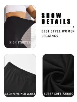 Low Rise Super Soft Leggings for Women - High Elasticity Stretchy Tights for Yoga Running Workout Casual Wear