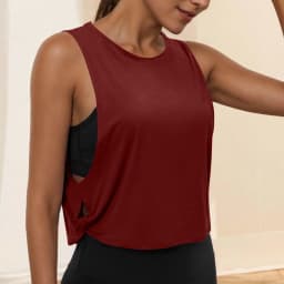 Women Sleeveless Yoga Tops Athletic Vest Breathable Blouse Cover Up Gym Workout Cool T-Shirt Running Short Tank Crop Top