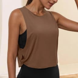 Women Sleeveless Yoga Tops Athletic Vest Breathable Blouse Cover Up Gym Workout Cool T-Shirt Running Short Tank Crop Top