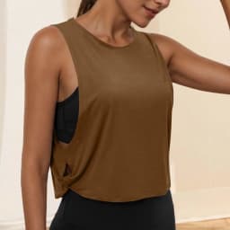 Women Sleeveless Yoga Tops Athletic Vest Breathable Blouse Cover Up Gym Workout Cool T-Shirt Running Short Tank Crop Top