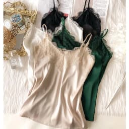 Sexy Lace Camisole Women Silk Spaghetti Strap Top Tank Ladies Summer Tops White Lace Camisole Basic Tank Tops Women Shirt 2021