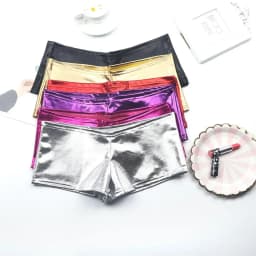 Top Selling Soft Dancing Briefs Lingerie Fashion for Women PVC Leather Look Thongs Boxer Panties Underwear