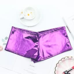 Top Selling Soft Dancing Briefs Lingerie Fashion for Women PVC Leather Look Thongs Boxer Panties Underwear
