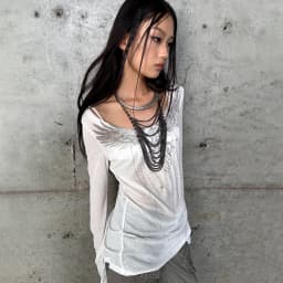 Karrcat Trashy Y2k Tattoo Print T-shirt Grunge Aesthetics Long Sleeve Knitted Tops Vintage Punk Sheer Streetwear American Retro