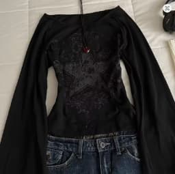 90s Long-sleeve Tees E-Girl Clothes Aesthetic Streetwear Long-sleeve T-shirts Harajuku Punk Letter Pattern Sexy Long-sleeve Tops