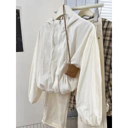 SMVP White Hooded Women's Jack Summer Design Sensation American Retro High-End Feeling Windbreaker Outerwear Breathable Long Sve