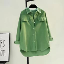 New Autumn Winter Corduroy Loose Shirt&Blouses Long-sleeved Korean Casual Cardigan Women Clothing Fashion Solid Boyfriend Style