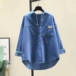 New Autumn Winter Corduroy Loose Shirt&Blouses Long-sleeved Korean Casual Cardigan Women Clothing Fashion Solid Boyfriend Style