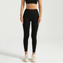Black Leggings for Women with No T-line High-waisted Hip Lift Yoga Pants with Abdominal Compression and Nude Running Leggings