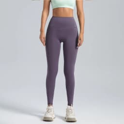 Black Leggings for Women with No T-line High-waisted Hip Lift Yoga Pants with Abdominal Compression and Nude Running Leggings