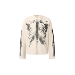 Unisex Y2K Gothic Bone Skeleton Print Long Sleeve T-shirts Streetwear Crew Neck Cotton Loose Autumn Top Tees