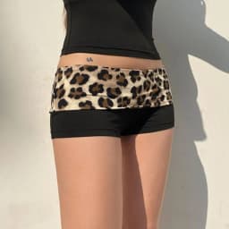 Leopard Print Skinny Shorts Slim Fit High Stretchy Booty Shorts Sexy Design Y2K Aesthetic Low Waist Shorts Summer Outfits