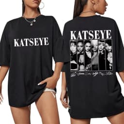Vintage Korean Style Katseye Graphic T Shirts Kpop Men Women Popular T-shirt Fashion Harajuku Kawaii T-shirt Y2K Clothing 