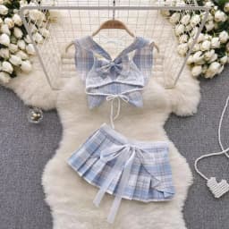 Women Sets Ruffled Apron Shorts Headband Maid Cosplay Costume Rabbit Officer Party Park Performance Sexy Suits Hotsweet Clothes
