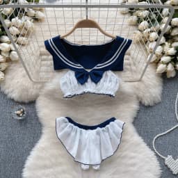 Women Sets Ruffled Apron Shorts Headband Maid Cosplay Costume Rabbit Officer Party Park Performance Sexy Suits Hotsweet Clothes