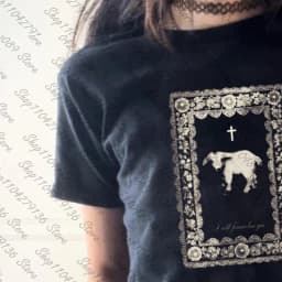Gothic Harajuku Slim Short Sleeve T-shirt Fashion Summer Fashion Crop Top Streetwear Emo Girl Y2k Style Women's T-shirt Baby Tee