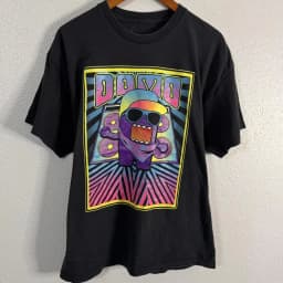 2025 Summer Rhinestone Funny Pattern Daily T-Shirts Men and Women Simple Color Block Versatile Gothic Short-Sleeves Loose Tees