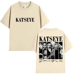 Vintage Korean Style Katseye Graphic T Shirts Kpop Fashion Women Popular T-shirt Oversized T Shirts Streetwear