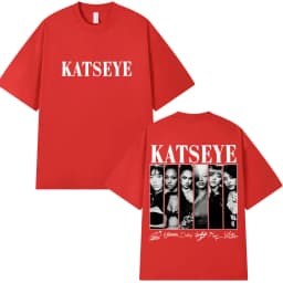 Vintage Korean Style Katseye Graphic T Shirts Kpop Fashion Women Popular T-shirt Oversized T Shirts Streetwear
