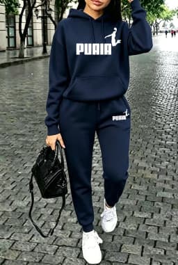 Fall Winter Womens Outfits Street Casual Hooded Sweatshirts Outdoors Sports Jogging Clothing Hot Sales Single Piece Hoodie Pants