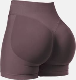Pilates knit shorts medium intensity training high stretch peach hips no awkward lines casual fitness