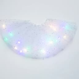LED Glowing Light Women Tulle Star Skirt Short Tutu Mini Skirt Adult Fancy Ballet Dancewear Party Costume Ball Gown Mini Skirt