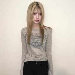 Karrram Japanese Y2k Letter Print Knitted Tops Korean 2000s Long Sleeve Knit T-shirt Vintage Harajuku Streetwear American Retro
