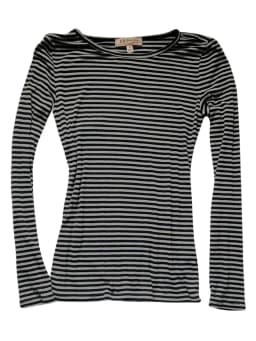 Long Sleeve Shirts for Women Fashion Casual Basic Crew Neck Striped Slim Fit T-shirt Going Out Blouses Y2K Vintage Tight Shirts