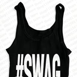 American fashion women's street vest Grunge Emo girl slim fit punk letter print cute crop top Y2k clothes Gothic baby top emo
