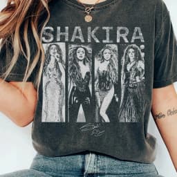 2026 Shakira World Tour Popular T-Shirt Men Women Unisex Oversized O-Neck Cotton Streetwear Y2k Short Sleeve Fashion Tee Fans