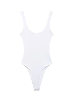 Women's Skinny Ribbed Bodysuits O Neck Straps Snap-Button Sexy Fashion Female Playsuits Comfortable Stretchy Clothing
