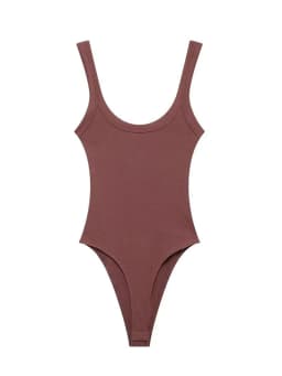 Women's Skinny Ribbed Bodysuits O Neck Straps Snap-Button Sexy Fashion Female Playsuits Comfortable Stretchy Clothing