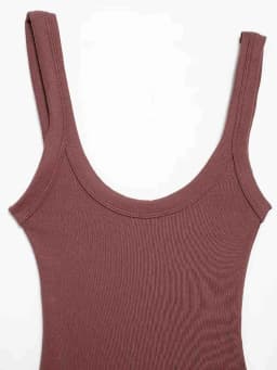Women's Skinny Ribbed Bodysuits O Neck Straps Snap-Button Sexy Fashion Female Playsuits Comfortable Stretchy Clothing