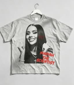 2026 Spring Summer Unisex Hip Hop Graphic Tee, Fashion New Arrival Clothing, Soft Cotton Crewneck Short Sleeve, Mariah Scientist Rapper Free Thugs Letter Print, Retro Rap Aesthetic Daily Casual Loungewear, Novelty Fan Gift Tops, S‑7XL, Fast Shipping