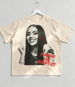 2026 Spring Summer Unisex Hip Hop Graphic Tee, Fashion New Arrival Clothing, Soft Cotton Crewneck Short Sleeve, Mariah Scientist Rapper Free Thugs Letter Print, Retro Rap Aesthetic Daily Casual Loungewear, Novelty Fan Gift Tops, S‑7XL, Fast Shipping