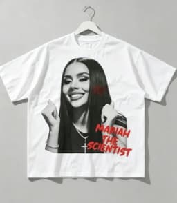 2026 Spring Summer Unisex Hip Hop Graphic Tee, Fashion New Arrival Clothing, Soft Cotton Crewneck Short Sleeve, Mariah Scientist Rapper Free Thugs Letter Print, Retro Rap Aesthetic Daily Casual Loungewear, Novelty Fan Gift Tops, S‑7XL, Fast Shipping