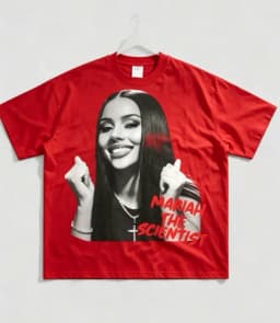 2026 Spring Summer Unisex Hip Hop Graphic Tee, Fashion New Arrival Clothing, Soft Cotton Crewneck Short Sleeve, Mariah Scientist Rapper Free Thugs Letter Print, Retro Rap Aesthetic Daily Casual Loungewear, Novelty Fan Gift Tops, S‑7XL, Fast Shipping
