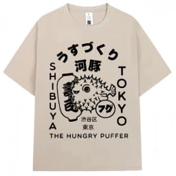 Japanese Style Hokkaido Wave Vintage T-shirt Men Women Harajuku Fashion High Quality T Shirts Summer Tee Shirt