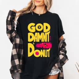 Dungeon Crawler Carl Vintage Shirt, Goddamnit Donut Shirt: Sci-Fi Book Lover Tee