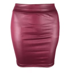 Matte Leather Slim Mini Skirt High Waist Sexy Fashion Imitation PU Leather Skirt Short Korean Nightclub Streetwear for Women