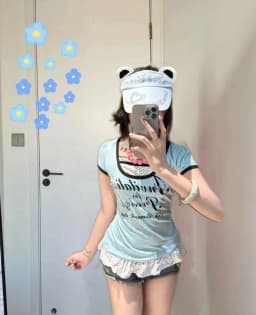2026 Ropa Mujer T-Shirts Women Clothes Short Sleeve Lace O-neck Sweet Tees Fashion Casual Summer Tshirt Korean Camisetas Kawaii