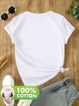 100% Cotton, Single Piece, Women’s Solid-Colored V-Neck T-Shirt, Cotton Fabric, Comfortable and Breathable,