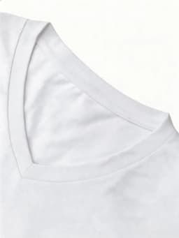 100% Cotton, Single Piece, Women’s Solid-Colored V-Neck T-Shirt, Cotton Fabric, Comfortable and Breathable,
