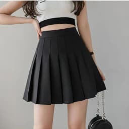 2025 New Vintage Gray Pleated Skirt Women Kawaii High Waist Mini Skirts Korean Fashion School Uniform Harajuku Streetwear Spring