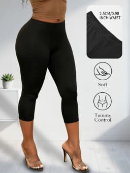 Women Athletic Capri Pants Super Soft No See Through Leggings for Workout Yoga Running