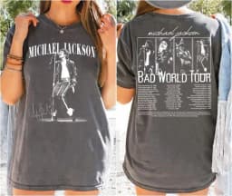 Michael Jackson Modern Redesign T-shirt Men and Women Summer Cotton Y2K Clothing Fashion Round Neck Short Sleeved Tee Fan Gifts