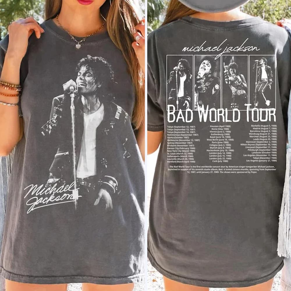 Michael Jackson Modern Redesign T-shirt Men and Women Summer Cotton Y2K Clothing Fashion Round Neck Short Sleeved Tee Fan Gifts