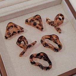 4PC Set European & American Style Leopard Print Small HairClaw Clips for Women Girls Retro Hair Accessories Headwear